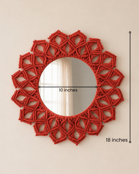 Petal Knot Mirror - Orange