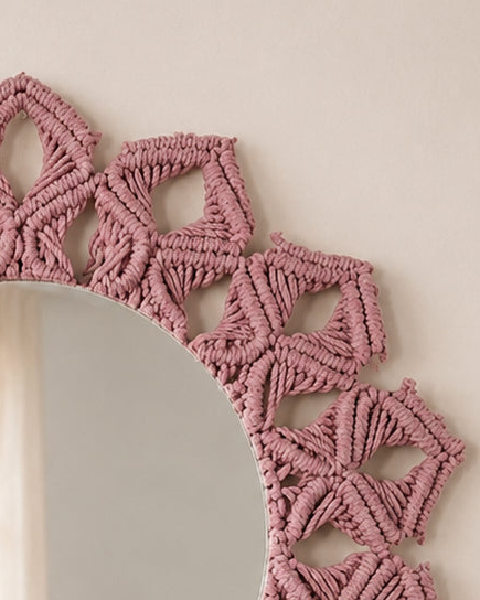 Petal Knot Mirror - Pink
