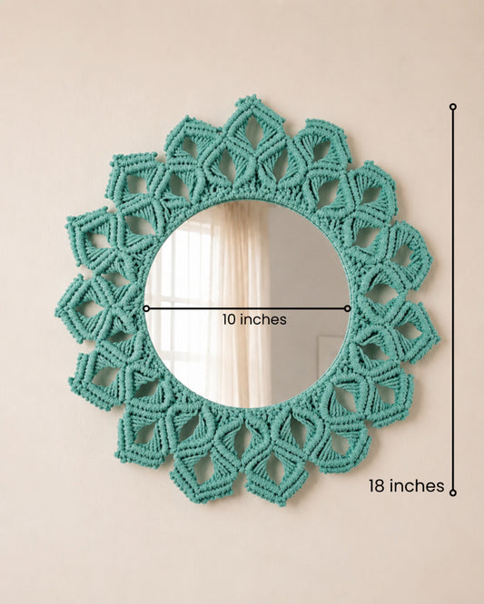 Petal Knot Mirror - Aqua