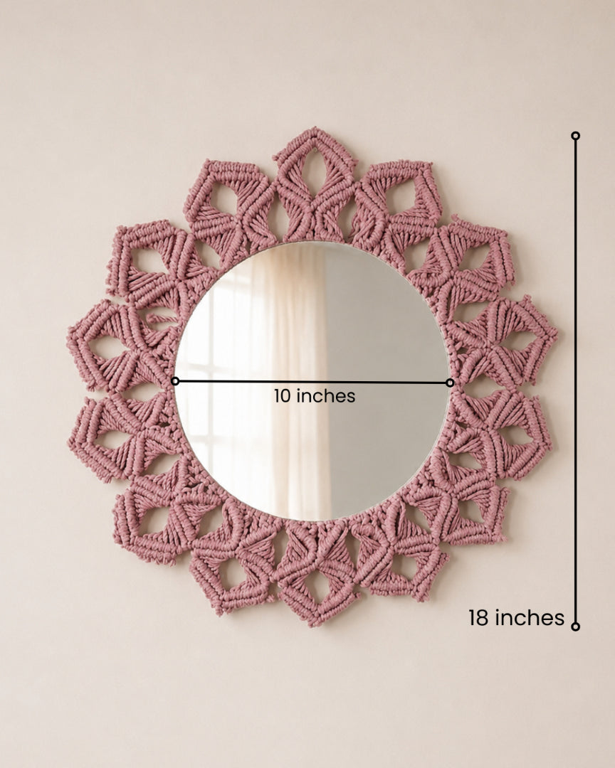 Petal Knot Mirror - Pink
