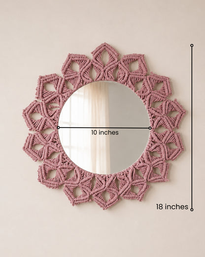 Petal Knot Mirror - Pink