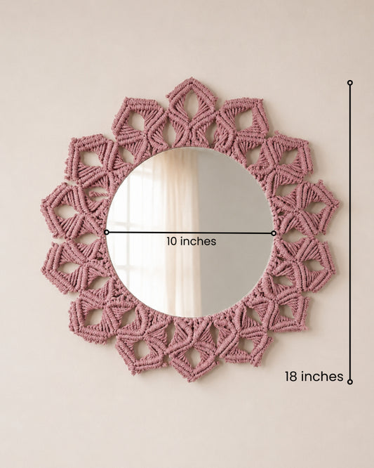 Petal Knot Mirror - Pink