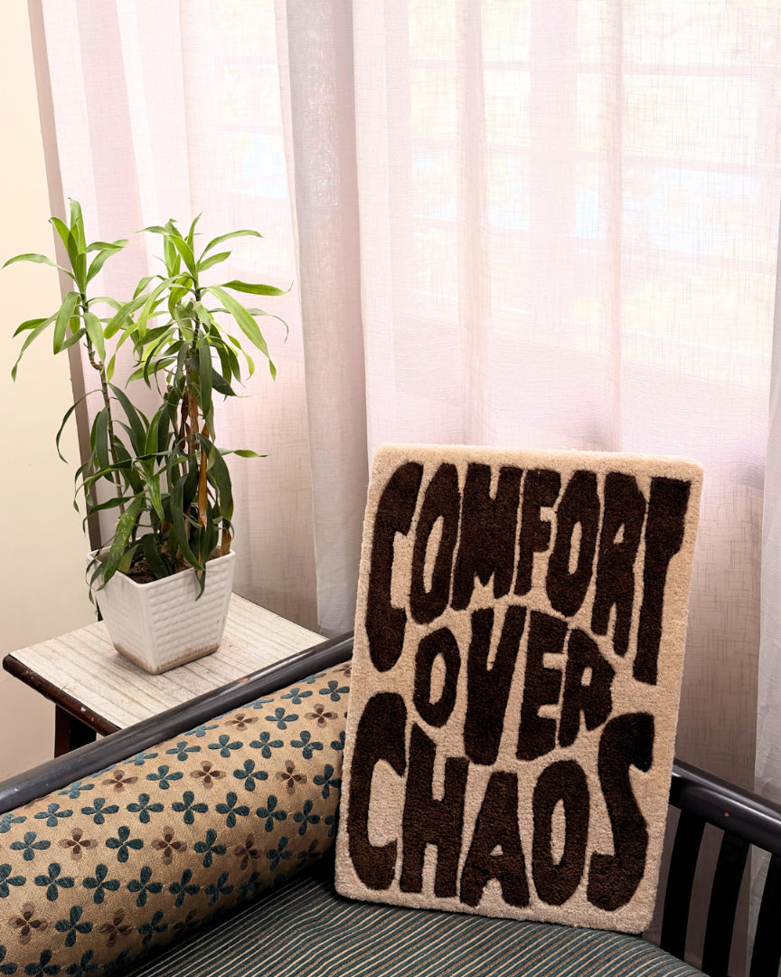 Comfort Over Chaos Tufted Wall Art