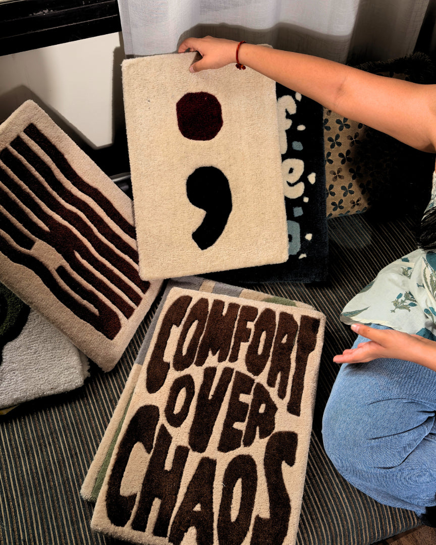 Comfort Over Chaos Tufted Wall Art