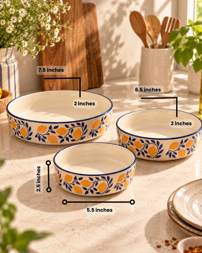 Set of 3 Salad Bowls- Amalfi Afternoon