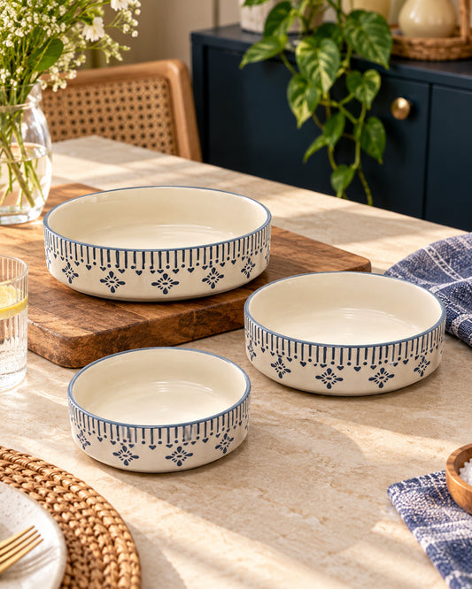 Set of 3 Salad Bowls- Motif 101