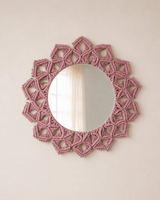 Petal Knot Mirror - Pink