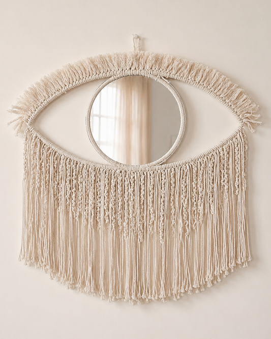 Evil Eye Mirror - White