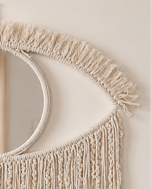 Evil Eye Mirror - White