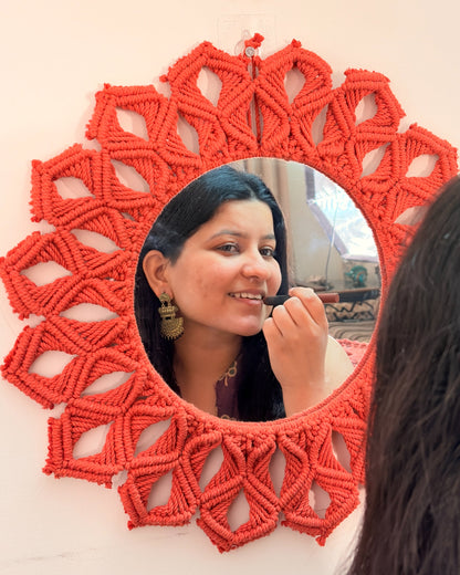 Petal Knot Mirror - Orange