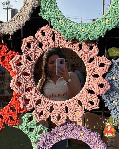 Petal Knot Mirror - Pink