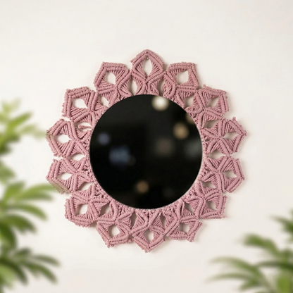 Pink Petal Knot Mirror