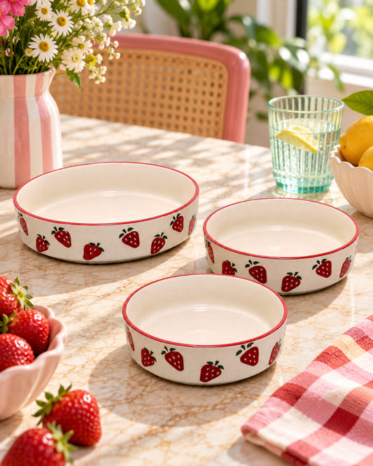 Set of 3 Salad Bowls- Berry Season