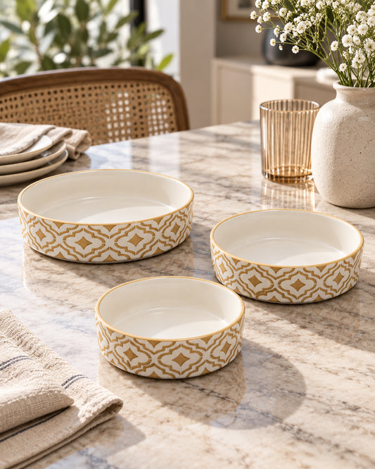 Set of 3 Salad Bowls- The Mosaic