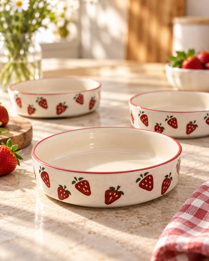 Set of 3 Salad Bowls- Berry Season