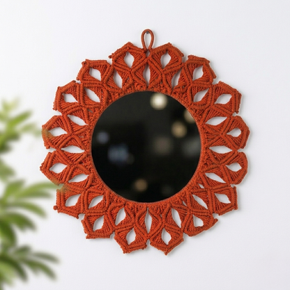 Orange Petal Knot Mirror