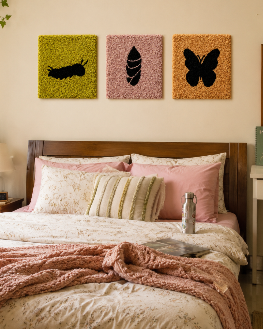 Butterfly Journey 3 Pieces Set - Tufted Wall Art