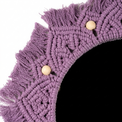Lavender Beaded Sun Mirror