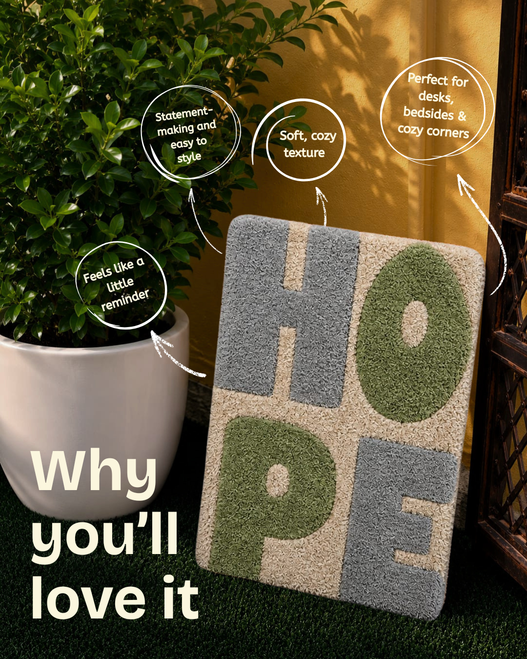 Hope Tufted Wall Art
