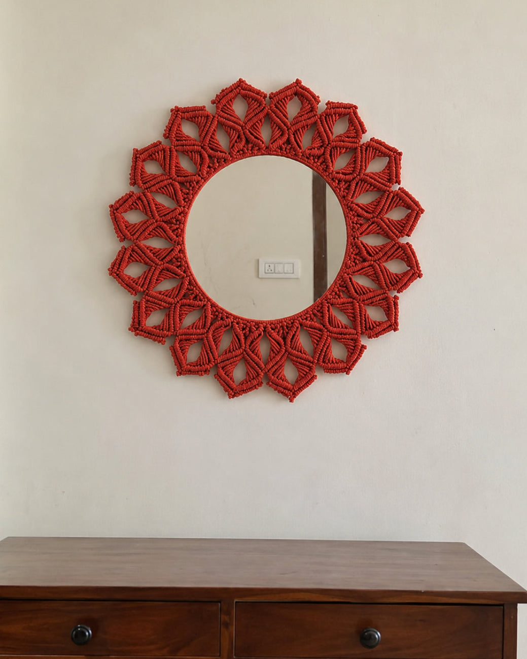 Petal Knot Mirror - Orange