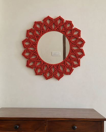 Petal Knot Mirror - Orange