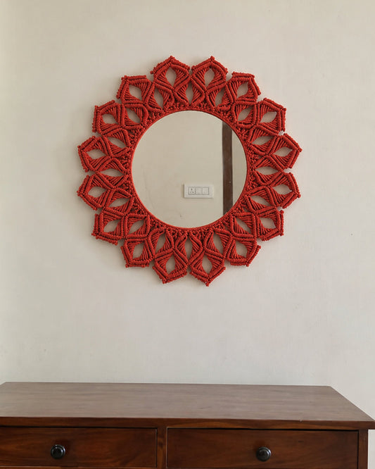 Petal Knot Mirror - Orange