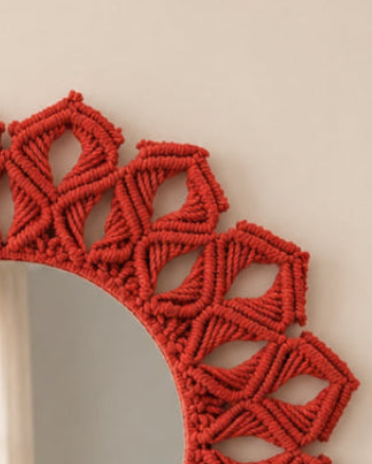 Petal Knot Mirror - Orange