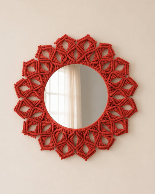Petal Knot Mirror - Orange