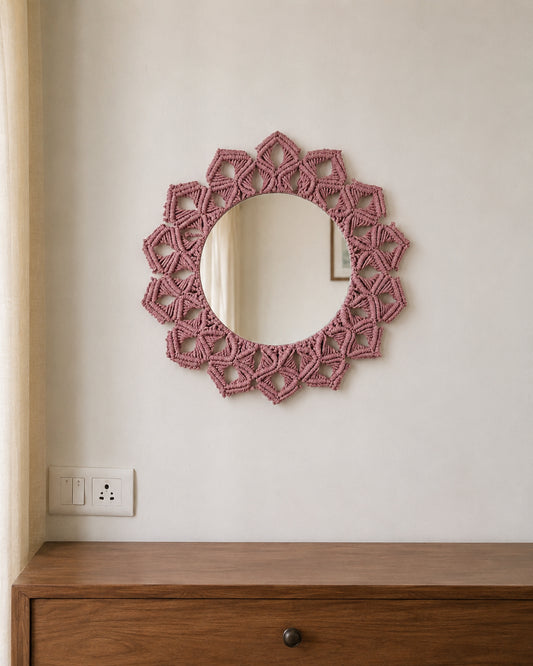 Petal Knot Mirror - Pink