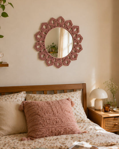 Petal Knot Mirror - Pink