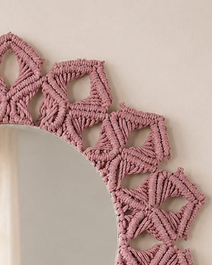 Petal Knot Mirror - Pink