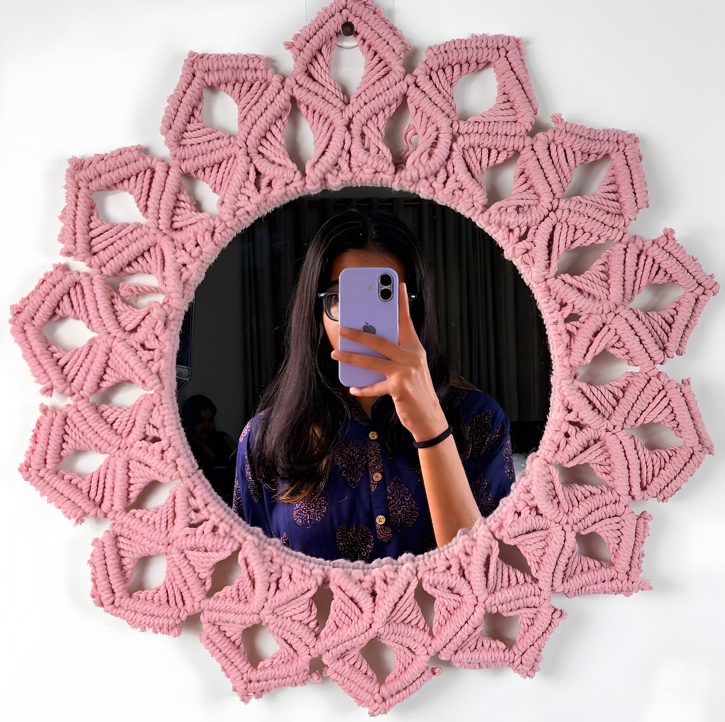 Pink Petal Knot Mirror