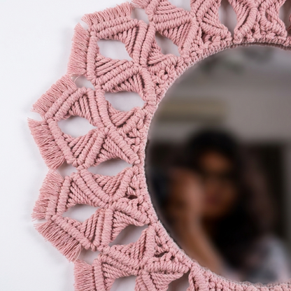 Pink Petal Knot Mirror