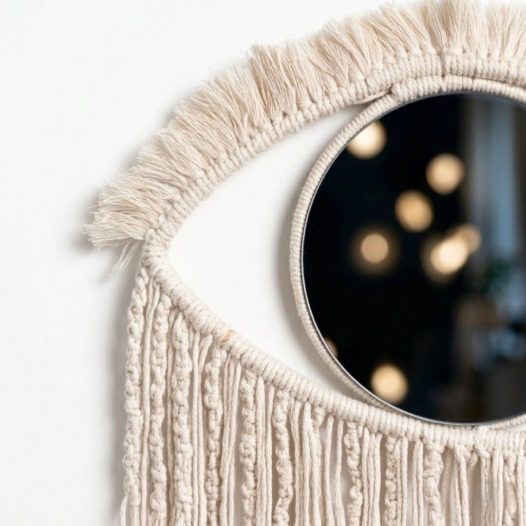White Evil Eye Mirror